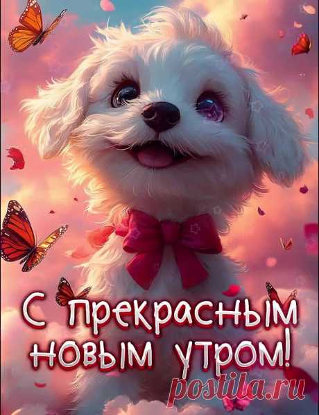 Открытка с добрым утром прекрасным новым