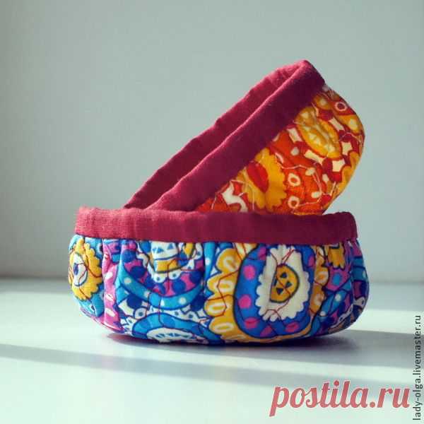 Шьем круглые корзиночки — быстро, легко, удобно - Ярмарка Мастеров - ручная работа, handmade