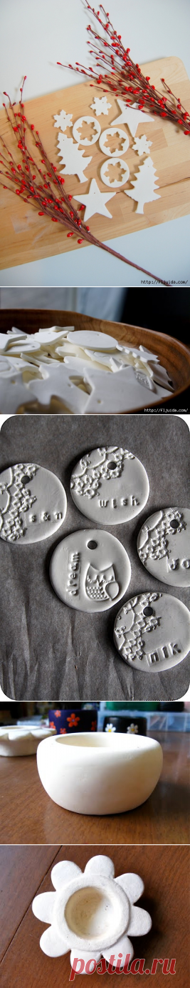 Самозатвердевающая белоснежная глина своими руками.Рецепт.