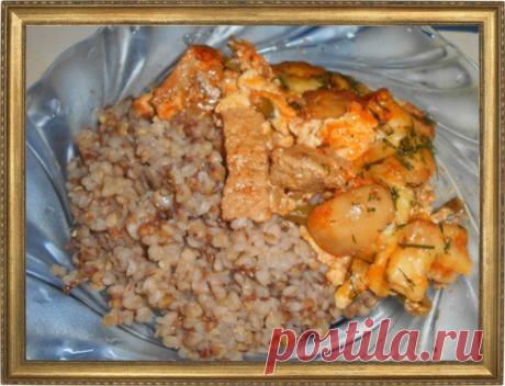 МЯСО С ФАСОЛЬЮ И ГРИБАМИ