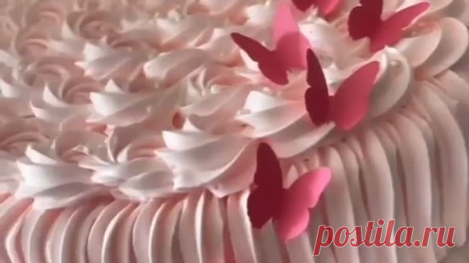 Рюш из крема на торте