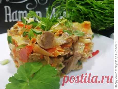 Салат с куриными желудочками. Легкий в плане приготовления - пошаговый рецепт приготовления с фото