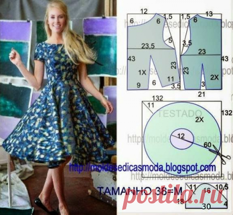 MOLDE DE VESTIDO ~ Moldes Moda por Medida