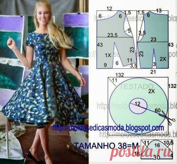 MOLDE DE VESTIDO ~ Moldes Moda por Medida