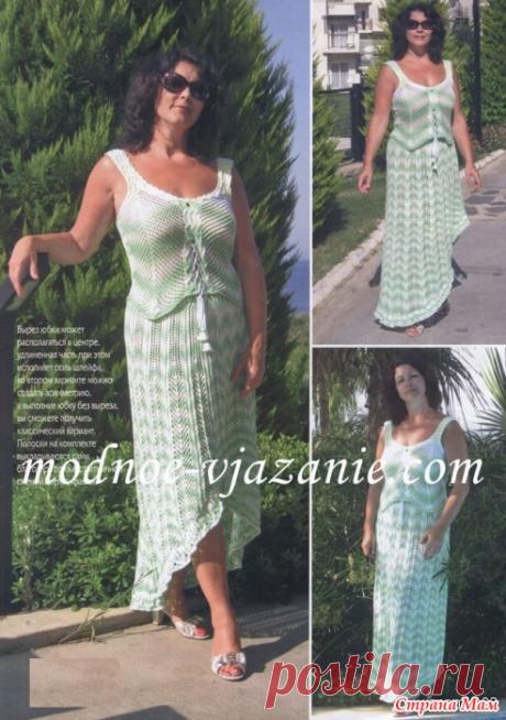 Костюм летний - ВЯЗАНАЯ МОДА+ ДЛЯ НЕМОДЕЛЬНЫХ ДАМ - Страна Мам