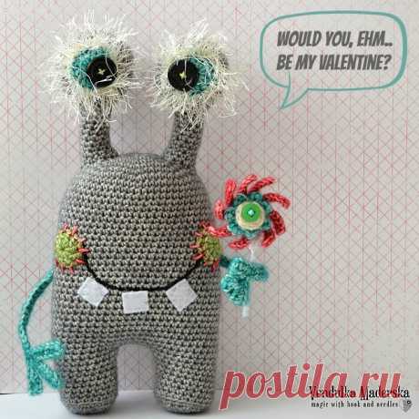 Magic with hook and needles: Last days :-) Crochet pattern - gently monster by VendulkaM