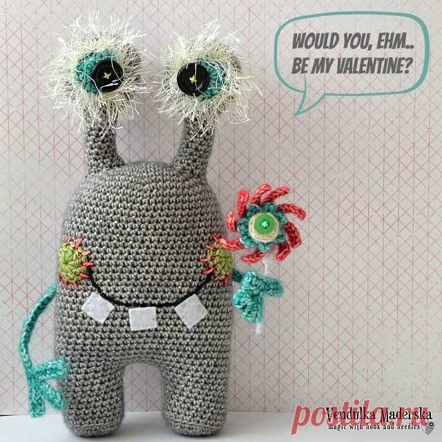 Magic with hook and needles: Last days :-) Crochet pattern - gently monster by VendulkaM
