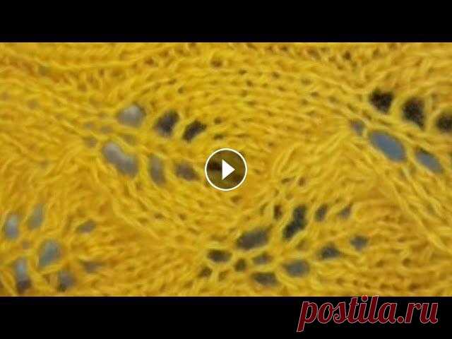 ????Ажурный узор спицами. ????Продвижение"Осенние листья"????Knitted patterns????МК.

вязаный дед мороз