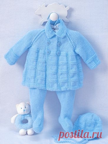 (136) Pram Set to Knit | Yarn | Free Knitting Patterns | Crochet Patterns | Yarnspirations | Crochet baby sweaters