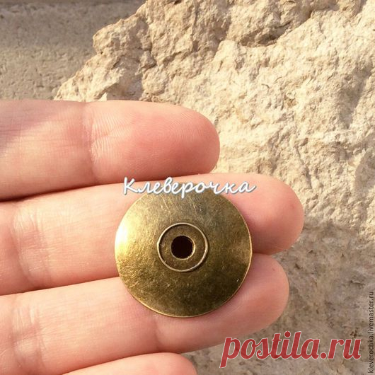 Купить _Шапочки 24 мм цвет латунь (бронза) для бусин для украшений - металлическая фурнитура, металлофурнитура