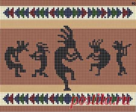 Схемы для вязания кокопелли жаккарда (48 фото) » Покажем как сделать аппликации и поделки своими руками - Папикпро.КОМ