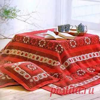 ergahandmade: вязание крючком Одеяло и подушка + Диаграммы