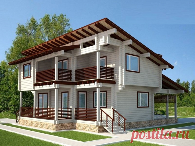 Проекты деревянных домов под ключ из бревна и бруса