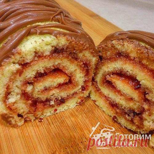 Классический бисквитный рулет - пошаговый рецепт с фото на Готовим дома