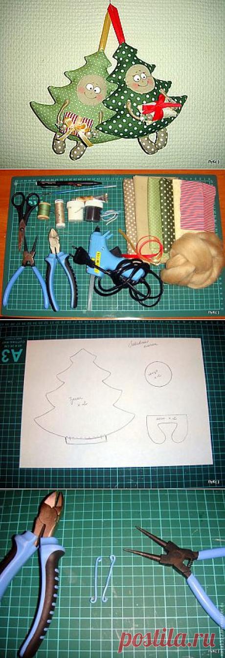 Забавные текстильные Ёлочки) - Ярмарка Мастеров - ручная работа, handmade