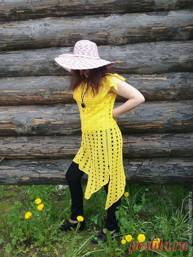Вяжем крючком пляжную тунику Solar Wind - Ярмарка Мастеров - ручная работа, handmade