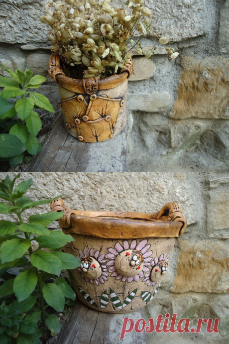 Красивые керамические горшки