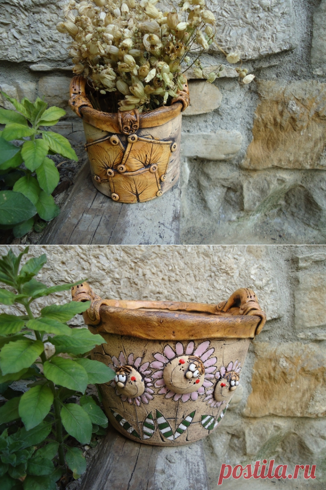 Красивые керамические горшки