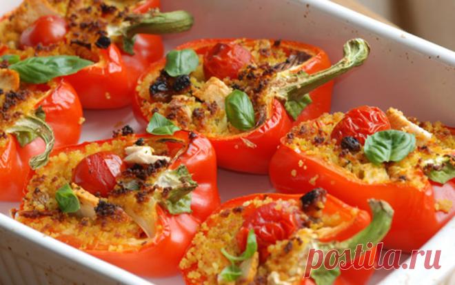 Фаршированный перец запечённый в духовке - просто объедение