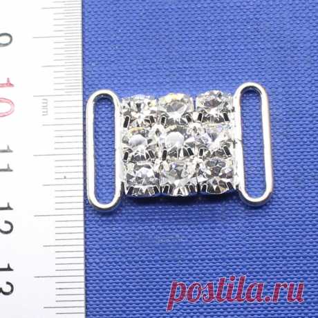 10 шт./лот 30X20 мм Серебро Бикини Купальники Разъемы Очарование Металлические Цепи Пряжки Кристалл Горного Хрусталя Пряжки Для Swimwea купить на AliExpress