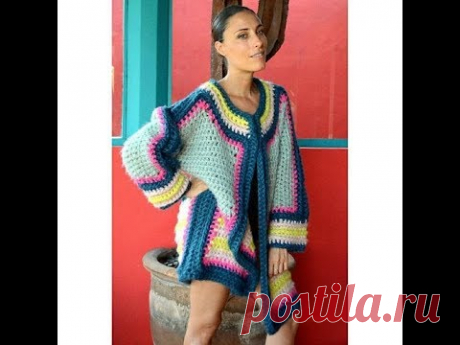 Многоцветный Пуловер Спицами - 2019 / Multi-color Pullover Knitting Needles