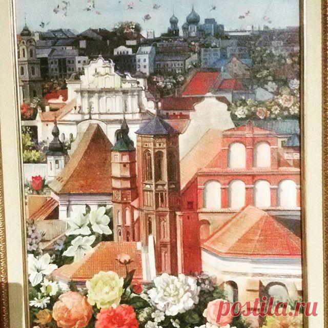 Поздравляю всех с ярким солнечным днем! Радости и улыбок побольше! 
Вильнюс. Цветы в честь Анны. 2009. Никас Сафронов #никассафронов #snikas #artist #art #valentina_kirs