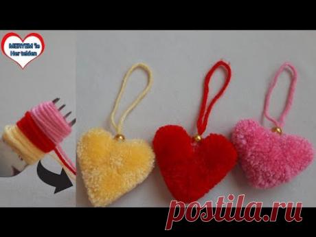 💛❤💜 СЕРДЦЕ ИЗ УДИВИТЕЛЬНОГО ПОМПОНА