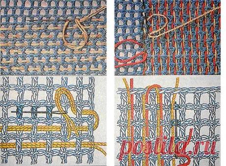 Имитация тканого полотна крючком - Вязаная сказка