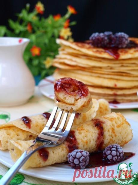 Дрожжевые блины с манной крупой - кулинарный рецепт