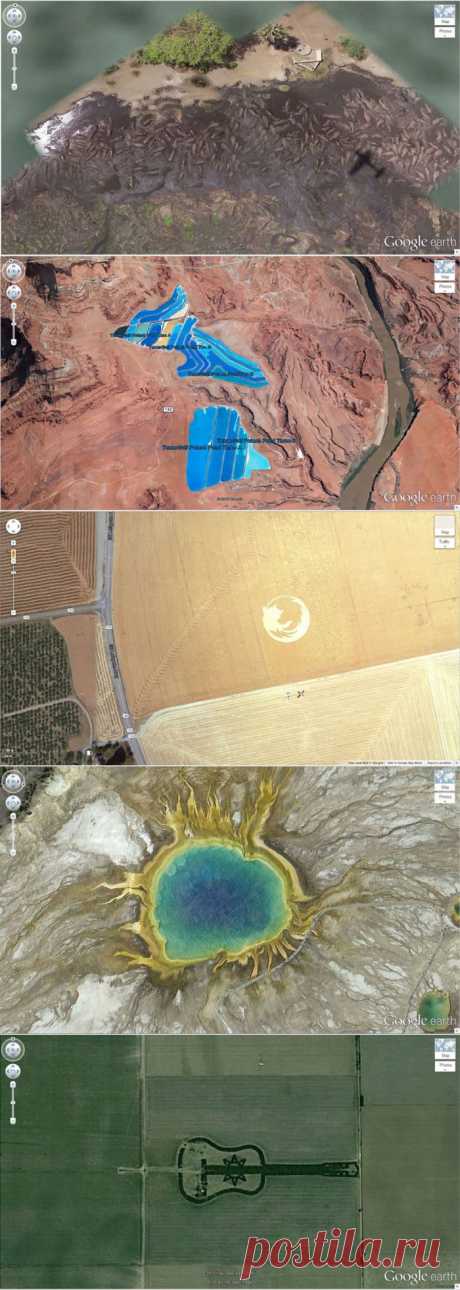 15 сюрпризов, которые зафиксировал спутник Google Earth