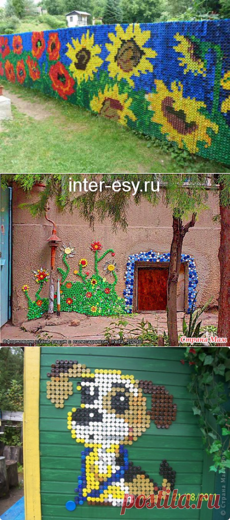 Как пробками украсить дачу