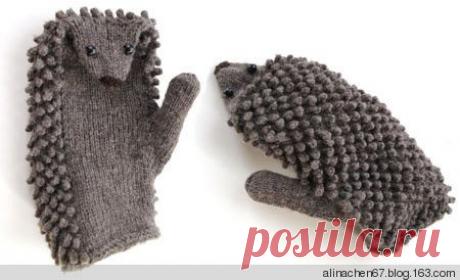 Варежки &quot;Ежики&quot; МК узора