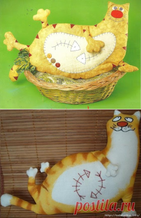 Обаятельный кот Лежебока. Выкройка