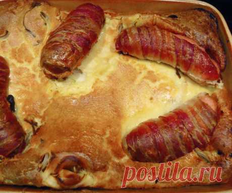 Peggyn pieni punainen keittiö: Toad in the hole, sipulia, makkaraa, pekonia ja puddingia!