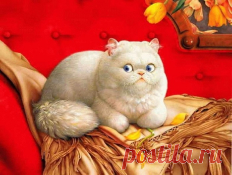 Эти забавные котики. Художник Makoto Muramatsu.