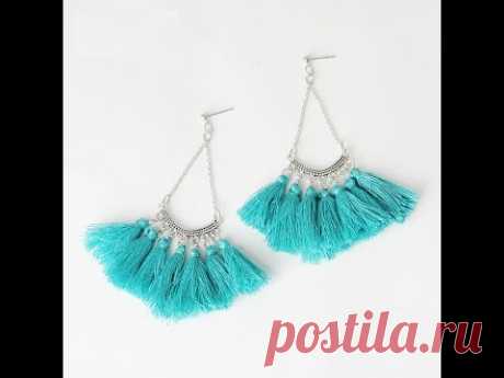 Simple Silk Thread Tassel Earrings || silk tassels for jewelry designs