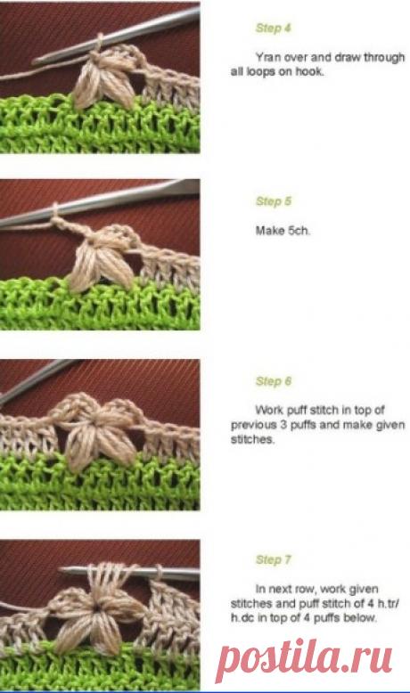 ДЕКОРАТИВНАЯ ОТДЕЛКА КРАЯ\КРОМКИ УЗОРАМИ КРЮЧКОМ, ПОДРОБНО ПО ФОТО