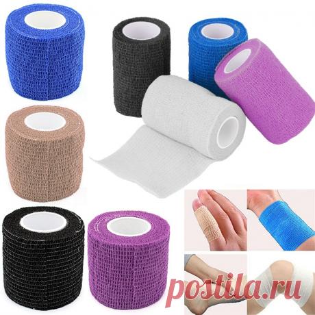 7,5 см * 5 м, медицинская помощь, самоклеящаяся эластичная бандажная марлевая лента, наборы первой помощи, бандаж|Аварийные наборы| | АлиЭкспресс