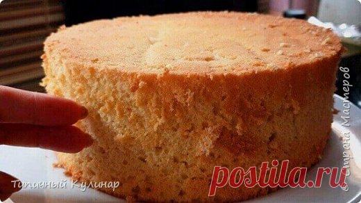 Высокий и Пышный Бисквит из 3-х Ингредиентов! Рецепт без разделения яиц! Все Секреты и Ошибки!