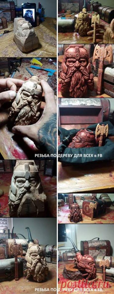 Как изготавливалась курительная трубка &quot;Gimli&quot;

Не курю, но работа замечательная, а поклонникам фильма так точно понравится.