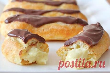 Эклеры с заварным кремом в домашних условиях рецепт с фото Вкус этой вкусняшки, знаком с самого детства, как и вкус многих других пирожных. Как приготовить эклеры с заварным кремом в домашних условиях