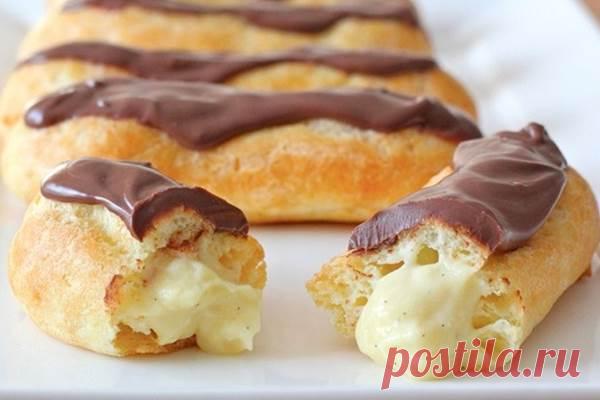 Эклеры с заварным кремом в домашних условиях рецепт с фото Вкус этой вкусняшки, знаком с самого детства, как и вкус многих других пирожных. Как приготовить эклеры с заварным кремом в домашних условиях