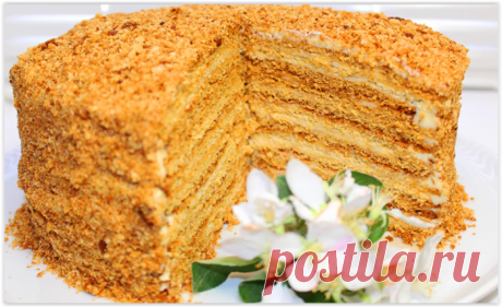 Медовик "Шифоновый" - рецепт приготовления