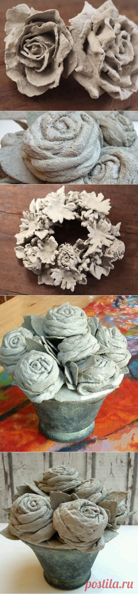 DIY Rosas Cemento (Jardín)