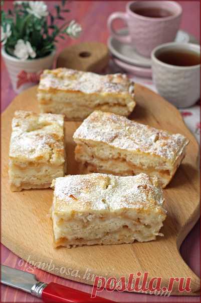 Насыпной яблочный пирог (вариант с молоком, а не со сливочным маслом)