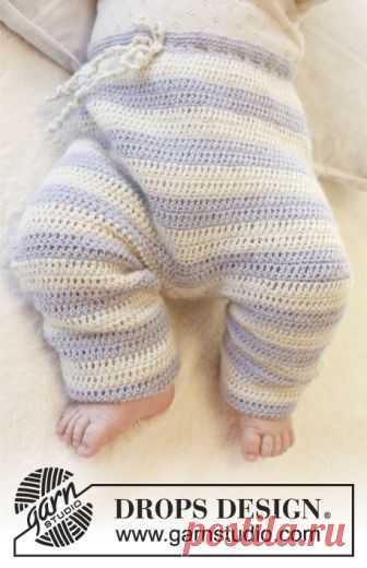 Heartthrob Pants / DROPS Baby 25-24 - Free crochet patterns by DROPS Design Crochet baby pants with tie-waist in DROPS Alpaca. Size 0 – 4 years.