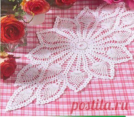 Вяжем салфетку с оригинальным узором