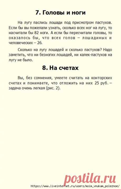 Головоломки, часть первая, Перельман