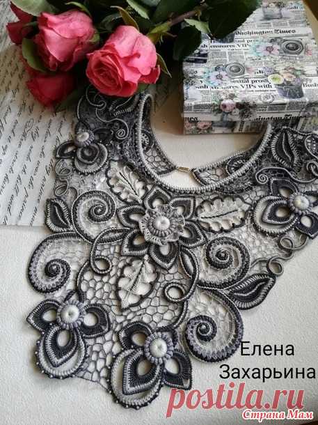 Воротник крючком 