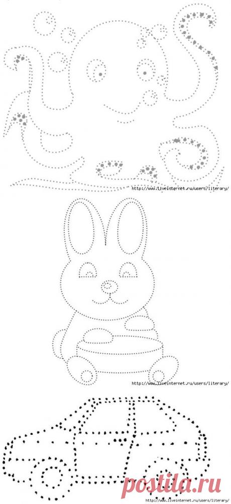 Готовим руку к письму. Раскраски по точкам. Часть 1.